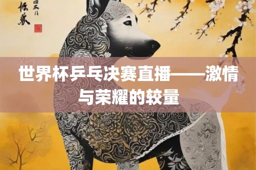 世界杯乒乓决赛直播——激情与荣耀的较量丹东日丰电子有限公司