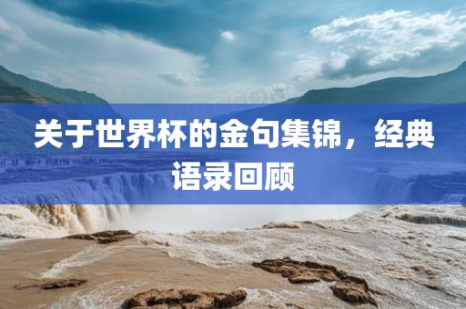 关于世界杯的金句集锦，经典语录回顾