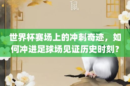 世界杯赛场上的冲刺奇迹，如何冲进足球场见证历史时刻？丹东日丰电子有限公司