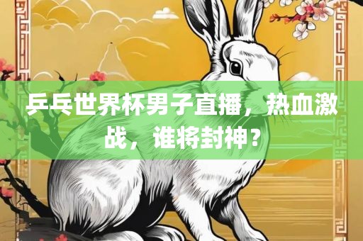 乒乓世界杯男子直播，热血激战，谁将封神？