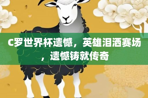 C罗世界杯遗憾，英雄泪洒赛场，遗憾铸就传奇
