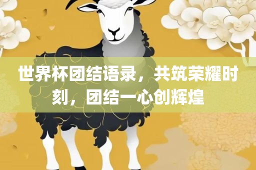 世界杯团结语录，共筑荣耀时刻，团结一心创辉煌