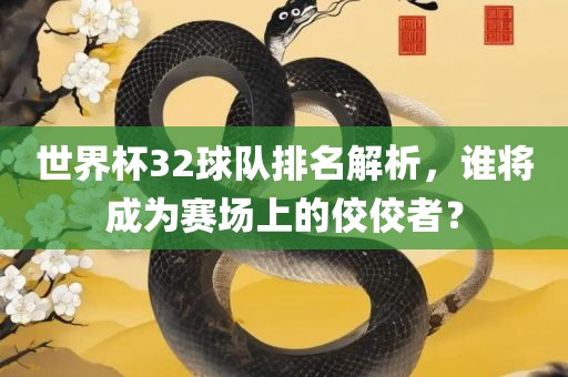 世界杯32球队排名解析，谁将成为赛场上的佼佼者？