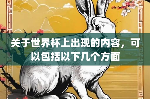 关于世界杯上出现的内容，可以包括以下几个方面