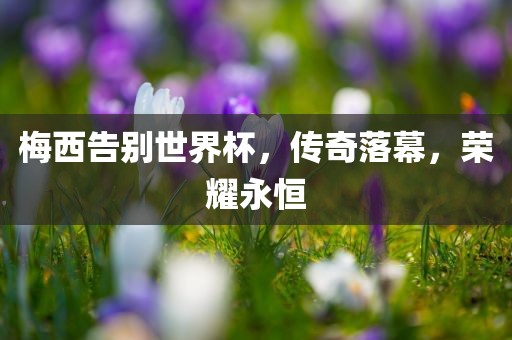 梅西告别世界杯，传奇落幕，荣耀永恒