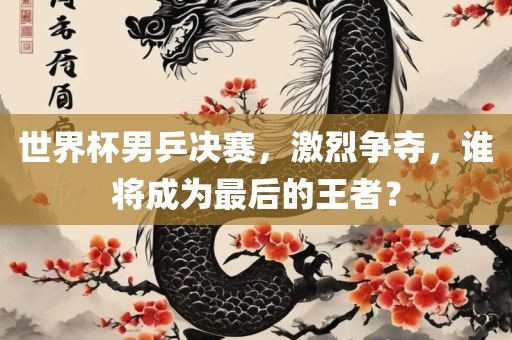 世界杯男乒决赛，激烈争夺，谁将成为最后的王者？