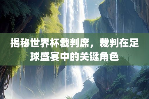 揭秘世界杯裁判席，裁判在足球盛宴中的关键角色