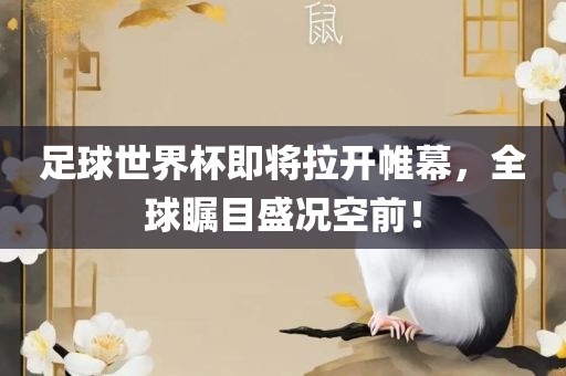 足球世界杯即将拉开帷幕，全球瞩目盛况空前！
