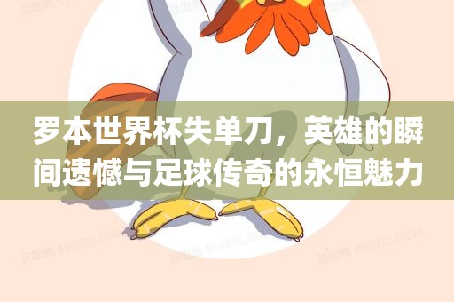罗本世界杯失单刀，英雄的瞬间遗憾与足球传奇的永恒魅力