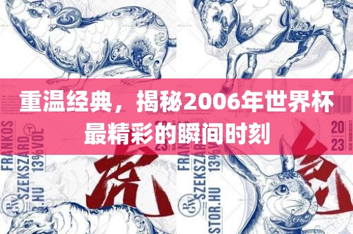 重温经典，揭秘2006年世界杯最精彩的瞬间时刻