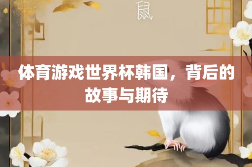 体育游戏世界杯韩国，背后的故事与期待