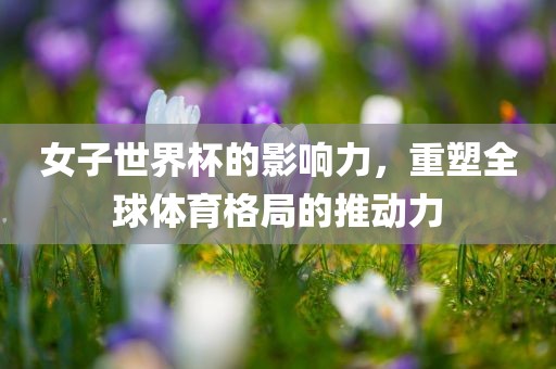 女子世界杯的影响力，重塑全球体育格局的推动力