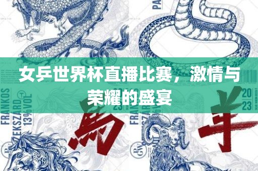 女乒世界杯直播比赛，激情与荣耀的盛宴