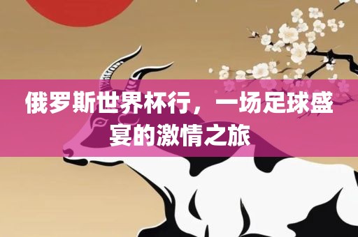 俄罗斯世界杯行，一场足球盛宴的激情之旅