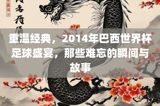 重温经典，2014年巴西世界杯足球盛宴，那些难忘的瞬间与故事