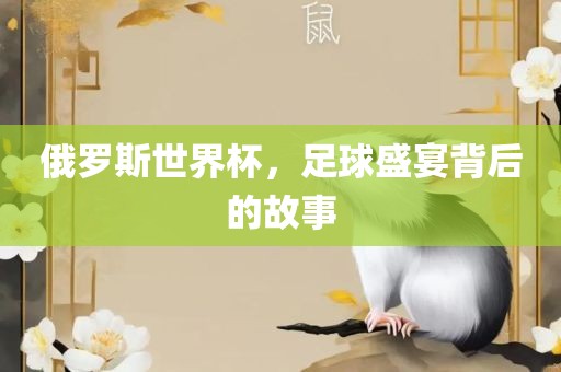 俄罗斯世界杯，足球盛宴背后的故事