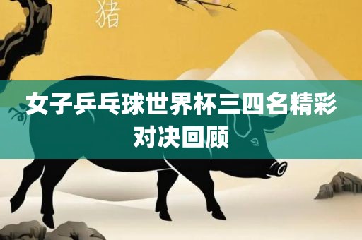 女子乒乓球世界杯三四名精彩对决回顾