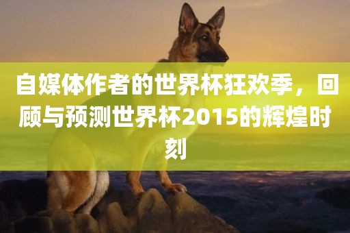 自媒体作者的世界杯狂欢季，回顾与预测世界杯2015的辉煌时刻