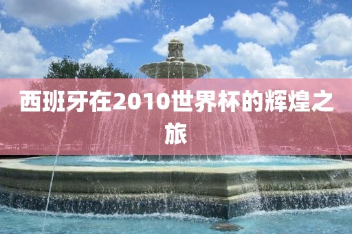 西班牙在2010世界杯的辉煌之旅