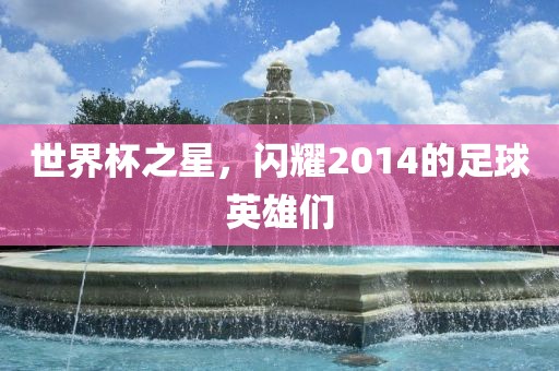 世界杯之星，闪耀2014的足球英雄们