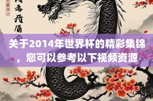 关于2014年世界杯的精彩集锦，您可以参考以下视频资源