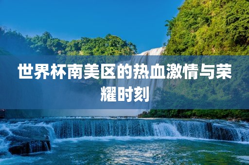 世界杯南美区的热血激情与荣耀时刻