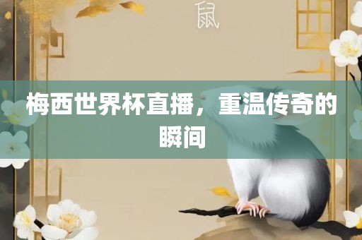 梅西世界杯直播，重温传奇的瞬间