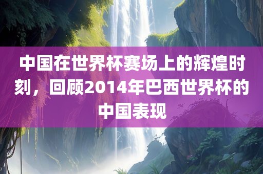 中国在世界杯赛场上的辉煌时刻，回顾2014年巴西世界杯的中国表现