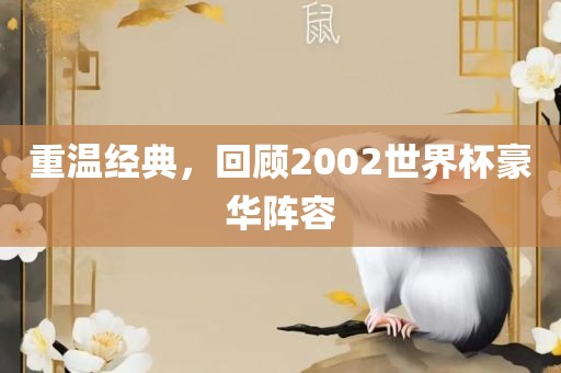 重温经典，回顾2002世界杯豪华阵容