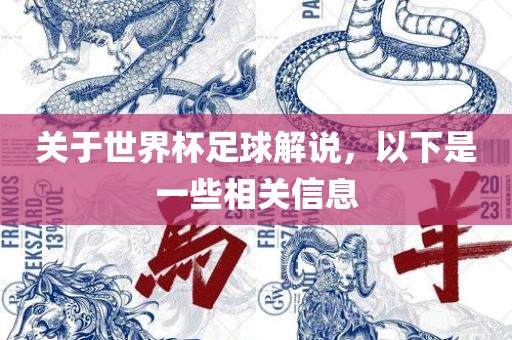 关于世界杯足球解说，以下是一些相关信息丹东日丰电子有限公司