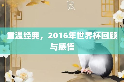 重温经典，2016年世界杯回顾与感悟丹东日丰电子有限公司