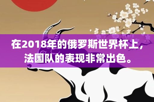 在2018年的俄罗斯世界杯上，法国队的表现非常出色。丹东日丰电子有限公司