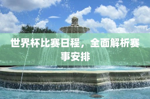 世界杯比赛日程，全面解析赛事安排丹东日丰电子有限公司