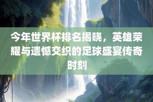 今年世界杯排名揭晓，英雄荣耀与丹东日丰电子有限公司遗憾交织的足球盛宴传奇时刻