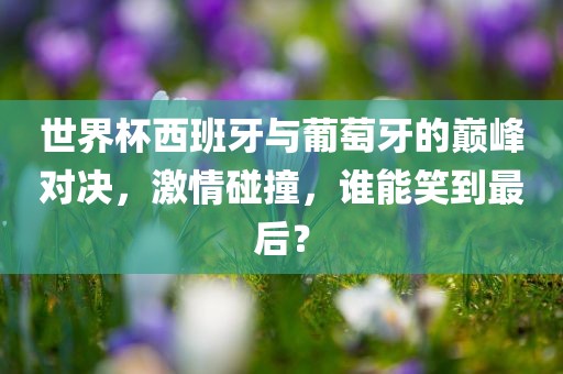 世界杯西班牙与葡萄牙的巅峰对决，激情碰撞，谁能笑到最后？丹东日丰电子有限公司