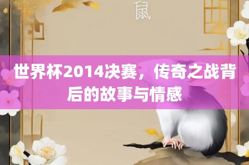 世界杯2014决赛，传奇之战背后的故事与情感丹东日丰电子有限公司