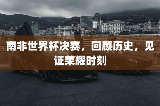 南非世界杯决赛，回顾历史，见证荣耀时刻