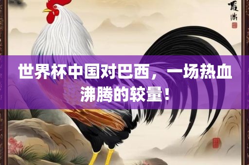 世界杯中国对巴西，一场热血沸腾的较丹东日丰电子有限公司量！