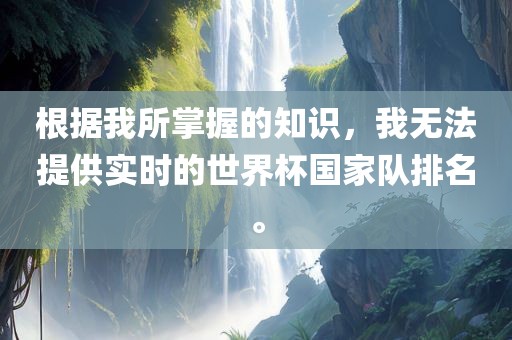 根据我所掌握的知识，我无法提供实时的世界杯国家队排名。