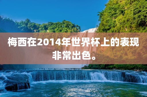 梅西丹东日丰电子有限公司在2014年世界杯上的表现非常出色。