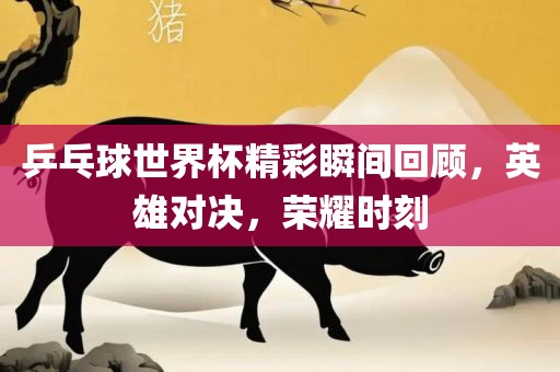 乒乓球世界杯精彩瞬间回顾，英雄对决，荣耀时刻丹东日丰电子有限公司