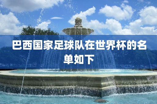 巴西国家足球队在世界杯丹东日丰电子有限公司的名单如下