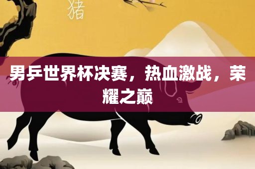 男乒世界杯决赛，热血激战，荣耀之巅