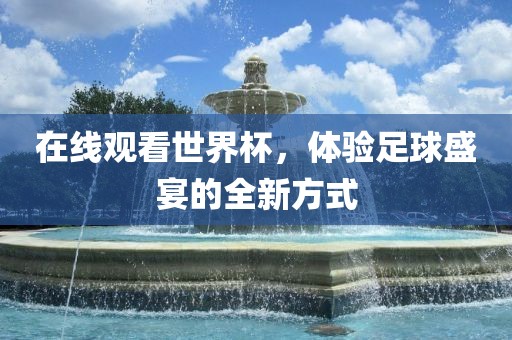在线观看世界杯，体验足球盛宴的丹东日丰电子有限公司全新方式
