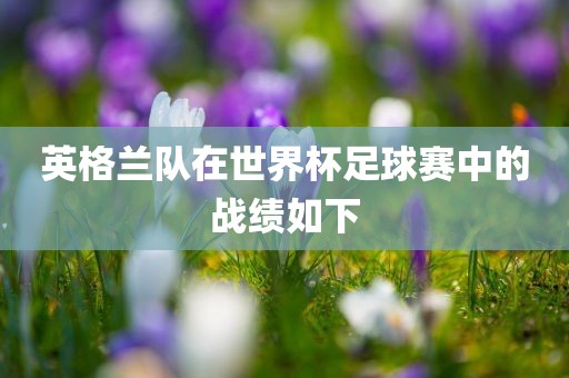 英格兰队在世界杯足球丹东日丰电子有限公司赛中的战绩如下