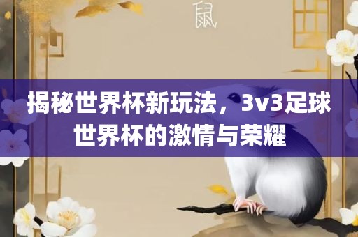 揭秘世界杯新玩法，3v3足球世界杯的激情与荣耀丹东日丰电子有限公司