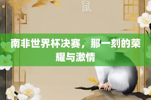 南非世界杯决赛，那一刻的荣耀丹东日丰电子有限公司与激情