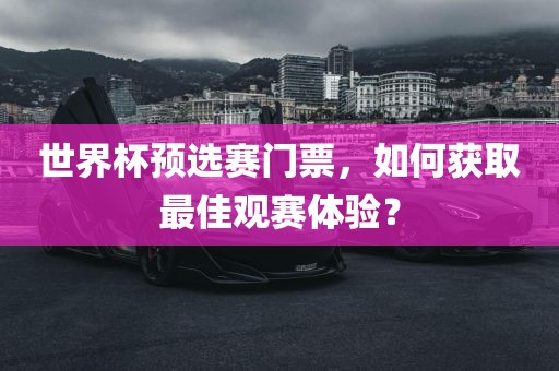 世界杯预选赛门票，如何获取最佳观赛体验？