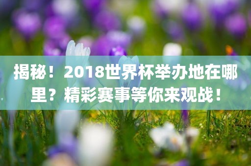揭秘！2丹东日丰电子有限公司018世界杯举办地在哪里？精彩赛事等你来观战！