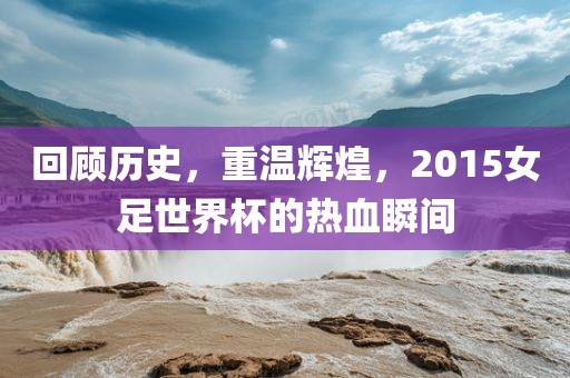 回顾历史，重温丹东日丰电子有限公司辉煌，2015女足世界杯的热血瞬间
